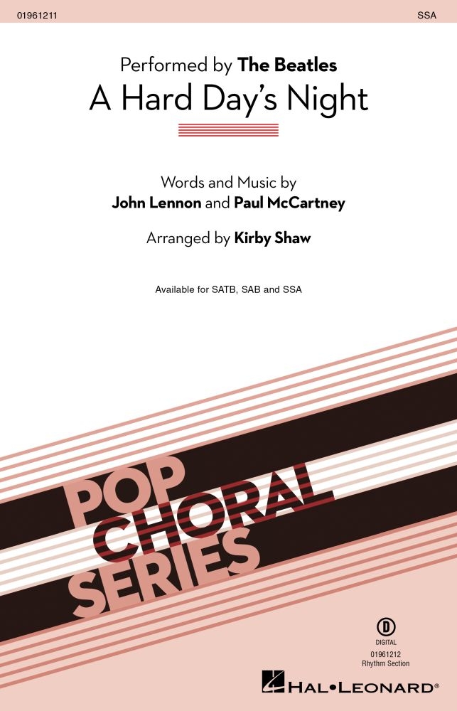 A Hard Day's Night&nbsp;&nbsp;SSA&nbsp;&nbsp;Chorpartitur