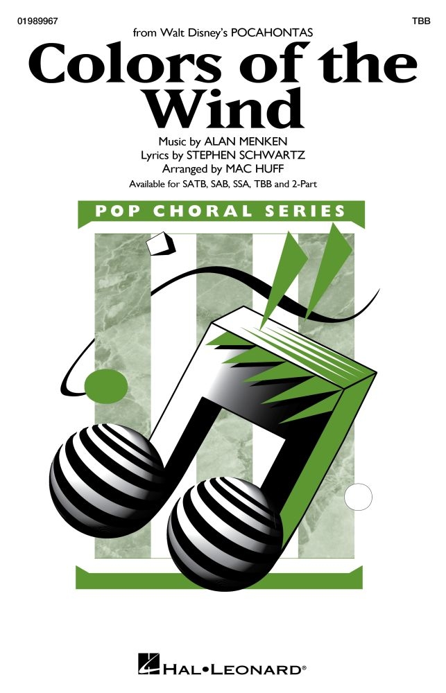 Colors of the Wind&nbsp;&nbsp;TBB&nbsp;&nbsp;Chorpartitur