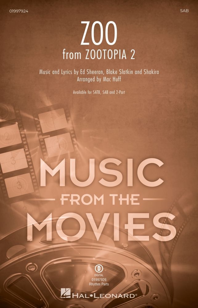 Zoo (from Zootopia 2)&nbsp;&nbsp;SAB&nbsp;&nbsp;Chorpartitur