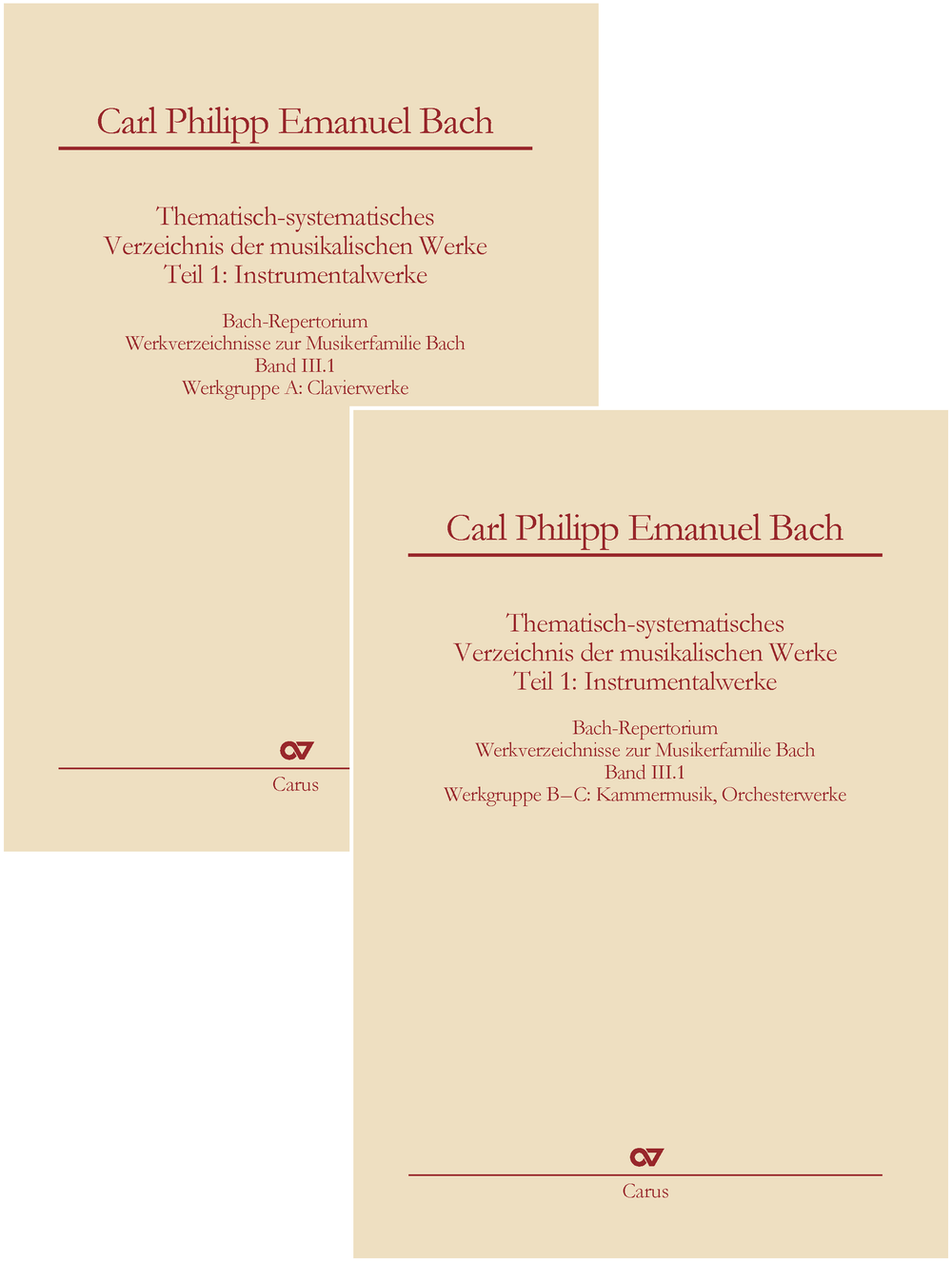 Bach-Repertorium III/1: Carl Philipp Emanuel Bach&nbsp;&nbsp;&nbsp;&nbsp;Buch