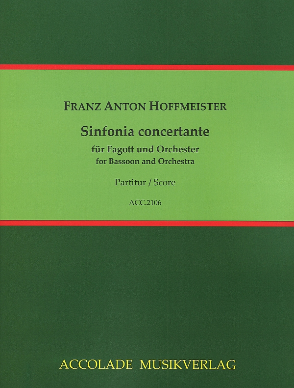 Sinfonia concertante&nbsp;&nbsp;für Fagott und Orchester&nbsp;&nbsp;Partitur