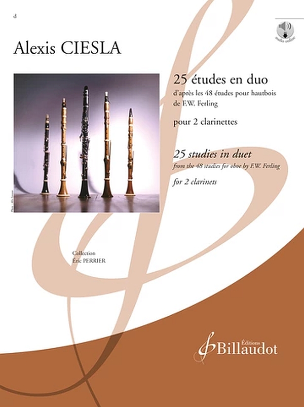 25 études en duo (+Online-Audio)&nbsp;&nbsp;pour 2 clarinettes&nbsp;&nbsp;partition