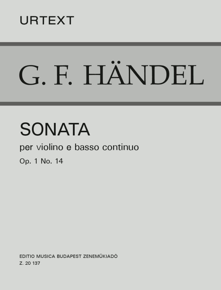 Sonata Op. 1, No. 14&nbsp;&nbsp;Violine und Klavier&nbsp;&nbsp;Buch + Einzelstimme(n)