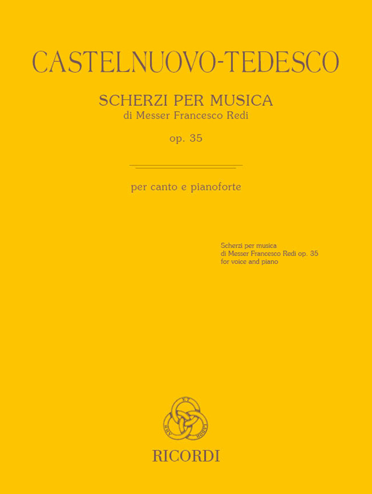 Scherzi per musica di Messer Francesco Redi op. 35&nbsp;&nbsp;Voice and Piano&nbsp;&nbsp;Buch