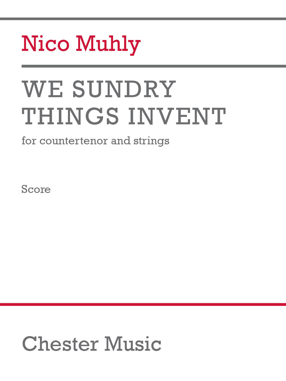 We Sundry Things Invent&nbsp;&nbsp;Streichensemble&nbsp;&nbsp;Klavierauszug