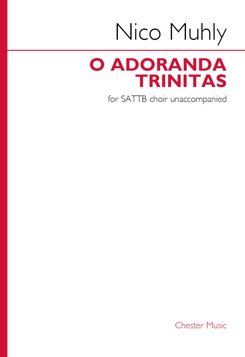 O adoranda trinitas&nbsp;&nbsp;SATTB&nbsp;&nbsp;Chorpartitur