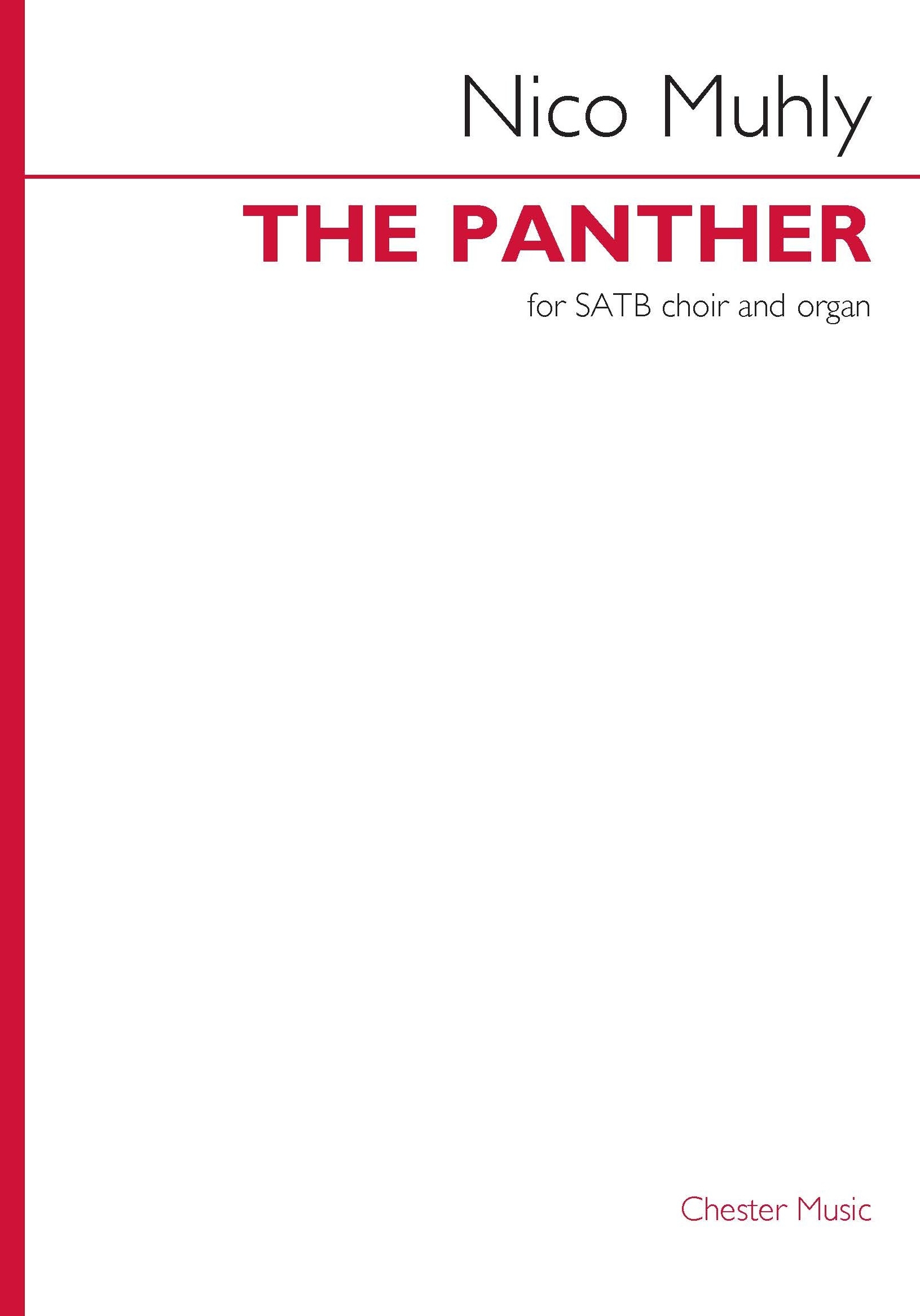 The Panther&nbsp;&nbsp;SATB and Organ&nbsp;&nbsp;Klavierauszug