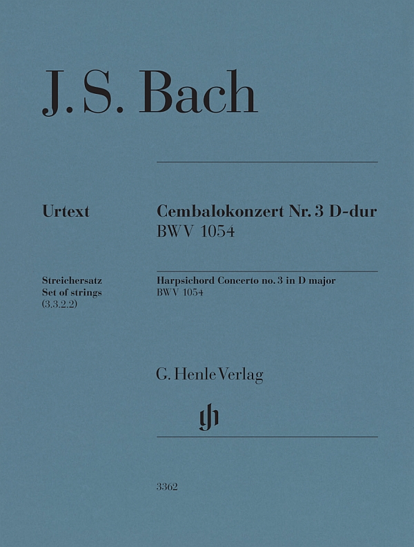 Cembalokonzert D-Dur Nr.3 BWV1054&nbsp;&nbsp;für Cembalo und Streichorchester&nbsp;&nbsp;Streichersatz (3-3-2-2)