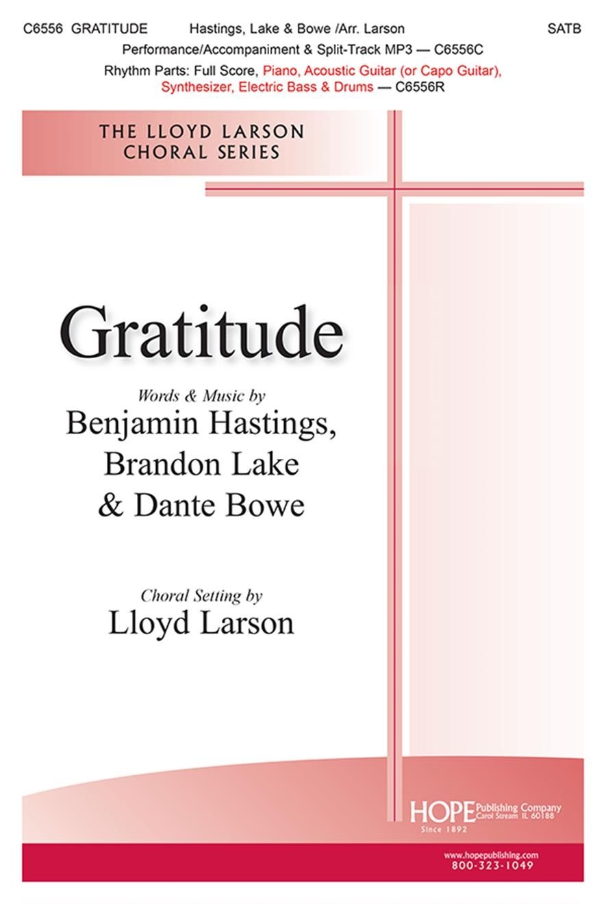 Gratitude&nbsp;&nbsp;SATB and Piano&nbsp;&nbsp;Chorpartitur
