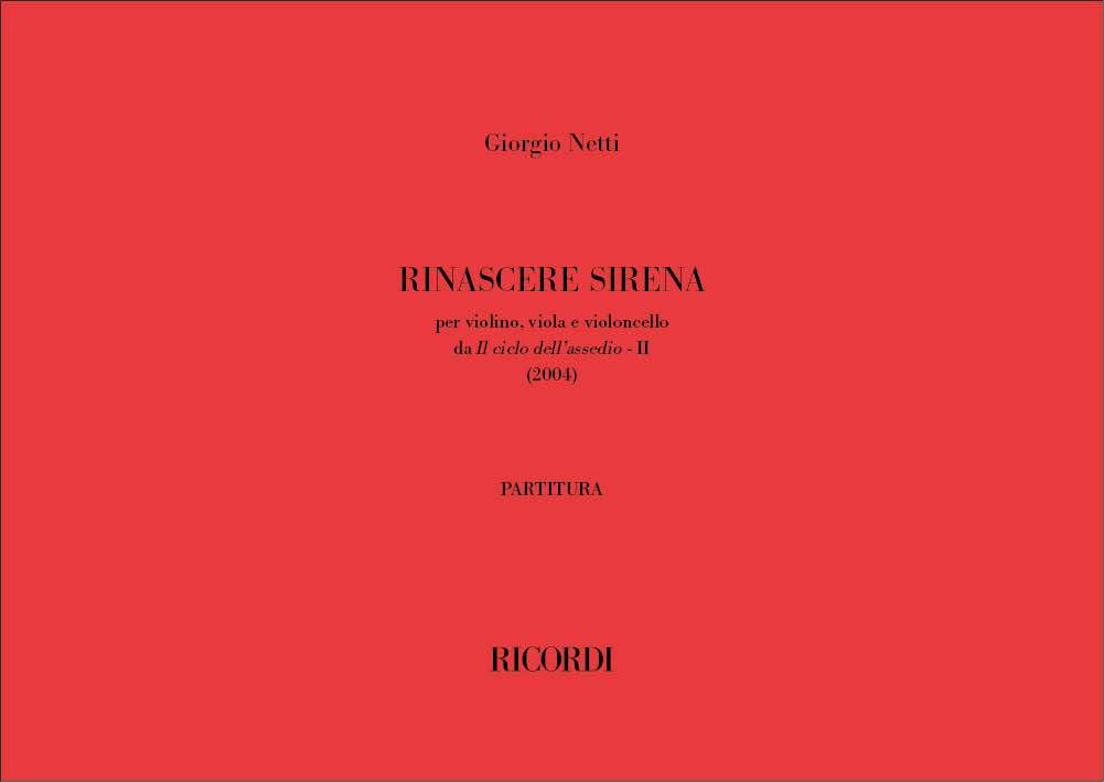 Rinascere sirena&nbsp;&nbsp;Streichtrio&nbsp;&nbsp;Partitur + Stimmen