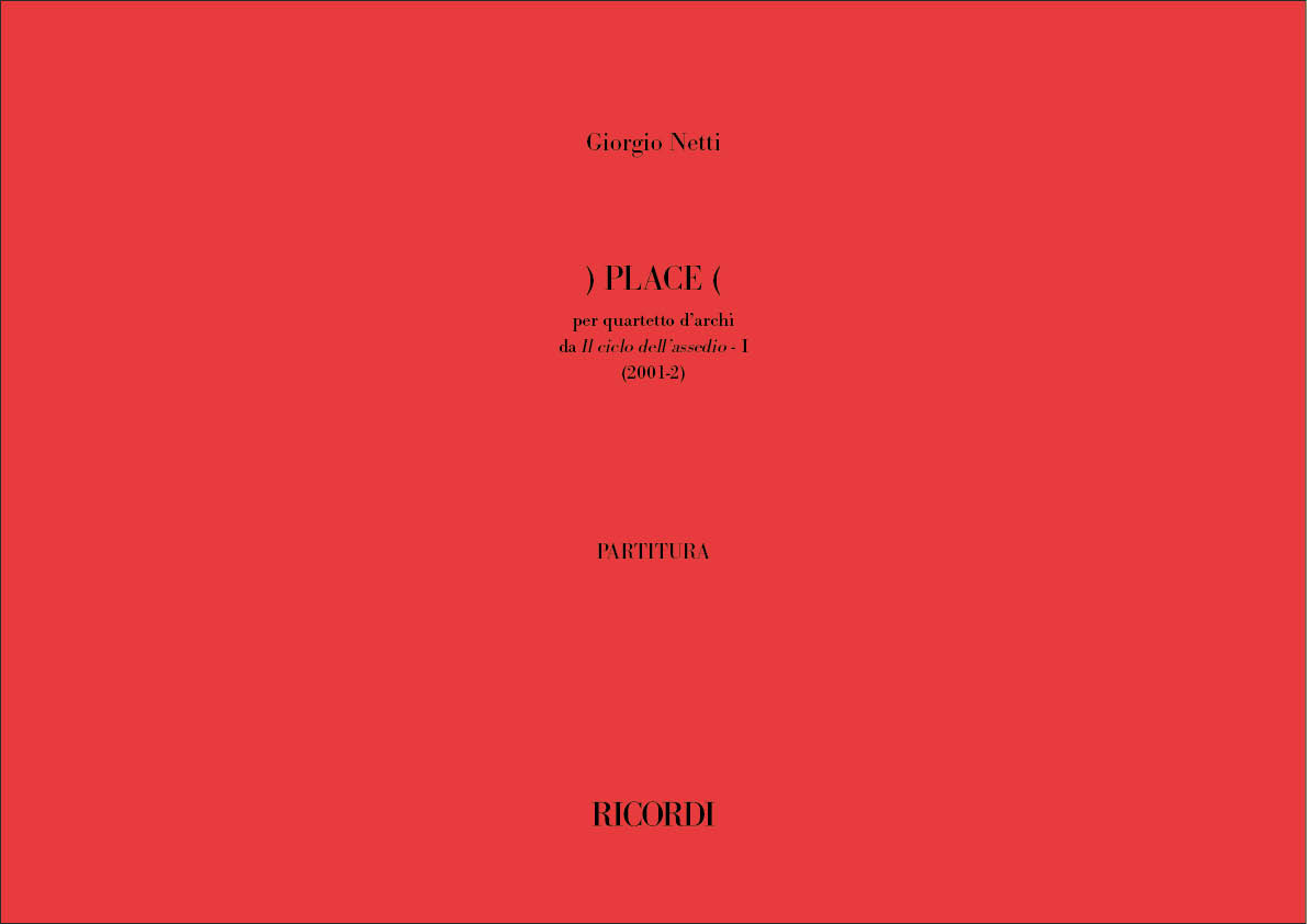 ) Place (&nbsp;&nbsp;Streichquartett&nbsp;&nbsp;Partitur