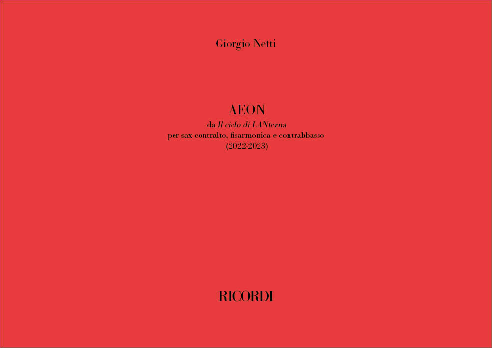 Aeon&nbsp;&nbsp;Saxophone and Accordion, Double Bass&nbsp;&nbsp;Partitur + Stimmen