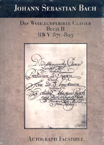 Johann Sebastian Bach - Das wohltemperierte Klavier Band 2 BWV870-BWV893