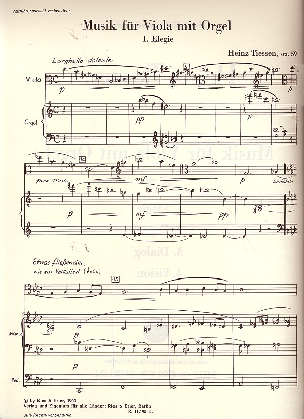 Musik für Viola mit Orgel op.59