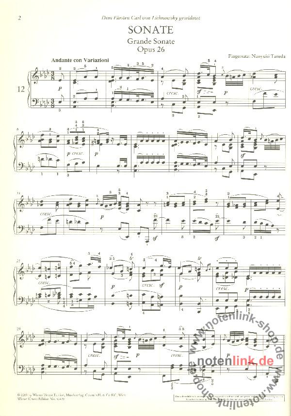 Beethoven, Ludwig van Sonaten Band 2 für Klavier Universal Edition