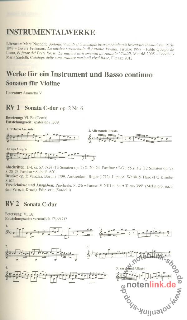 Peter Ryom Antonio Vivaldi Thematischsystematisches Verzeichnis