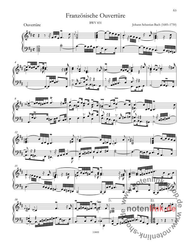 Bach, Johann Sebastian Französische Suiten BWV812817 und