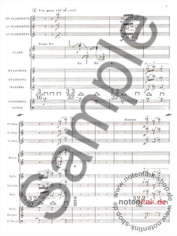 Olivier Messiaen Couleurs de la cité céleste partition de poche (1963