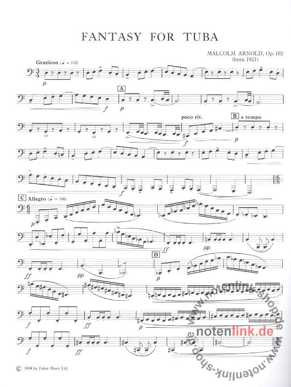 Fantasy for tuba malcolm cheap arnold