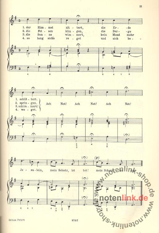 Geistliche Lieder aus dem SchemelliGesangbuch für Gesang und Klavier